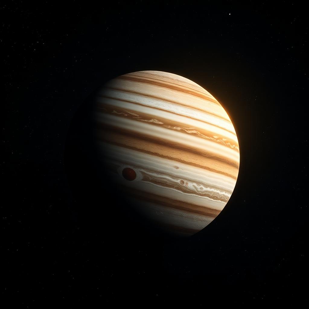 Jupiter against a starfield