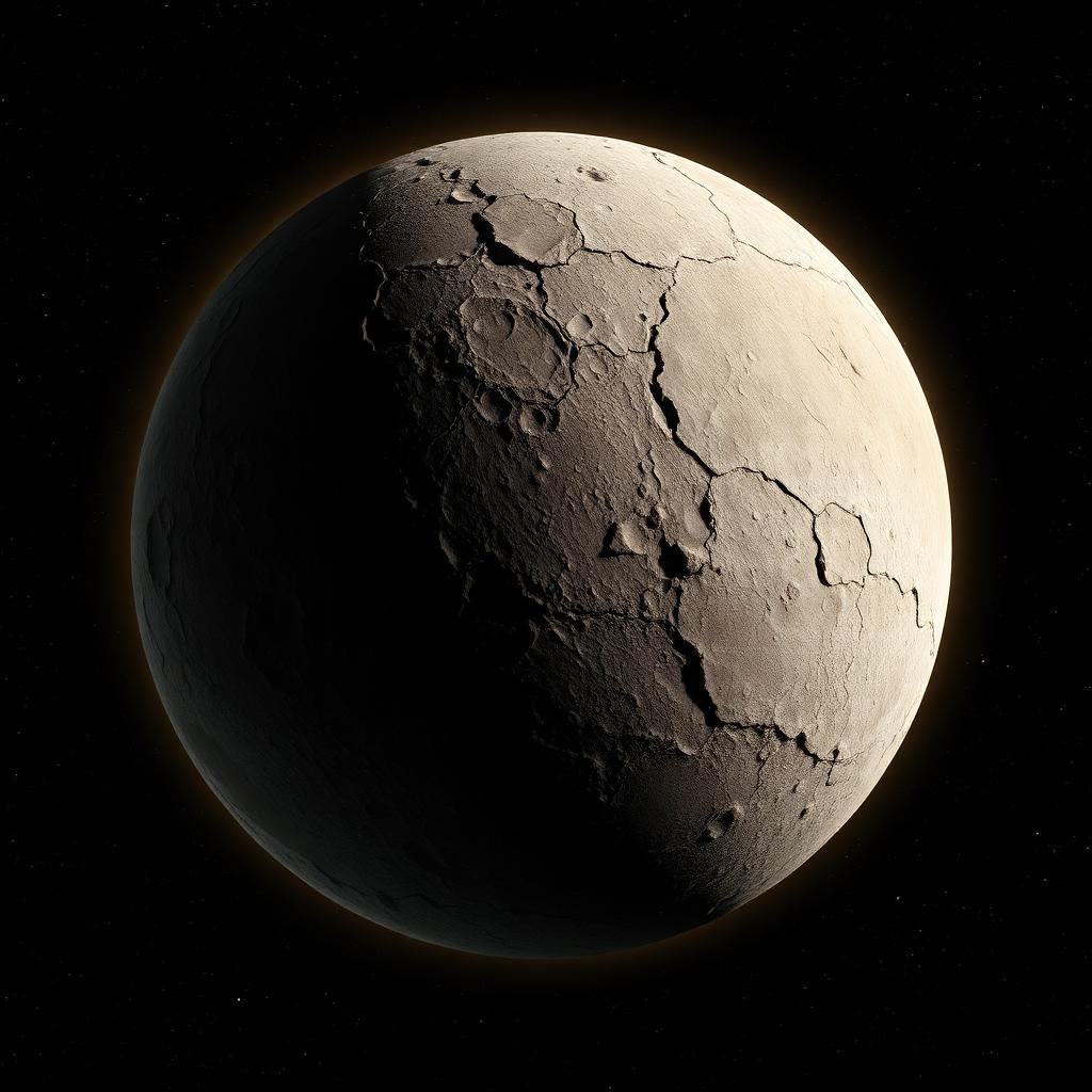 Mercury against a starfield