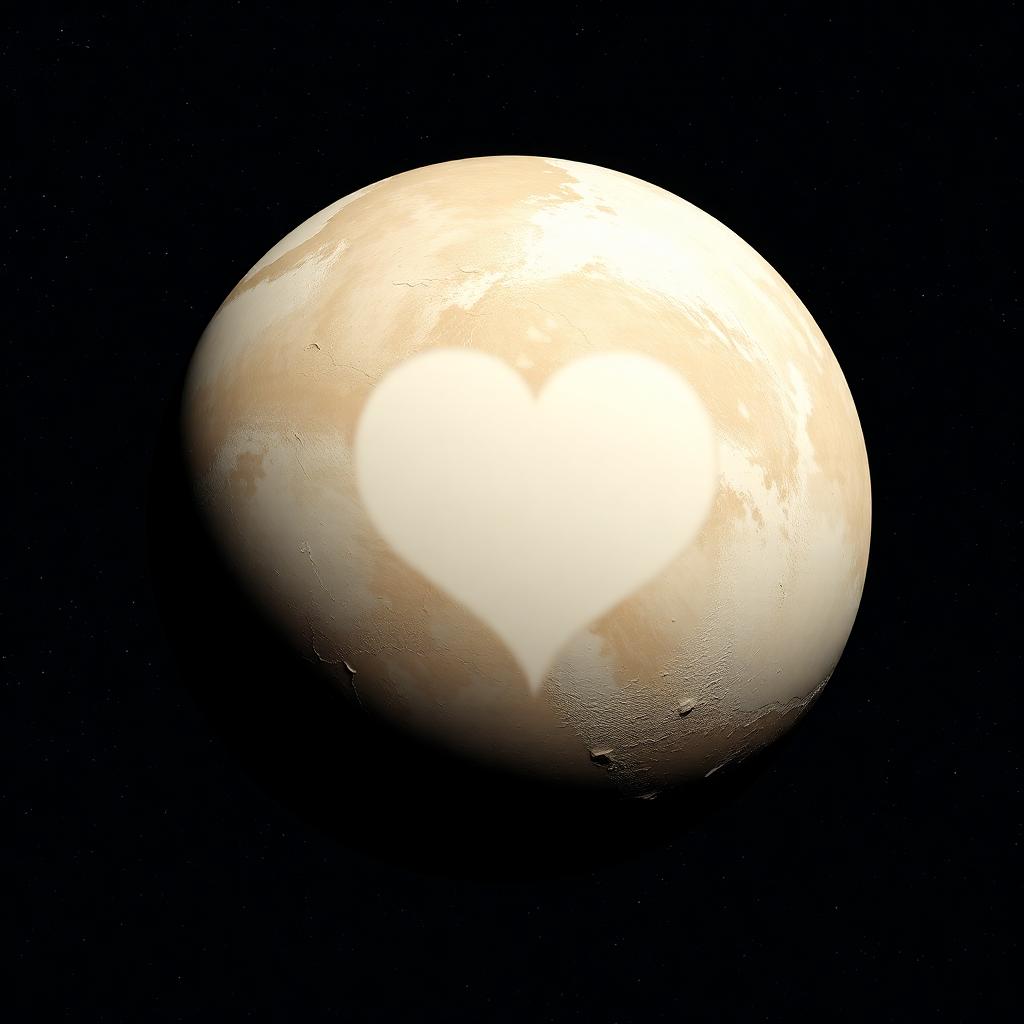 Pluto against a starfield